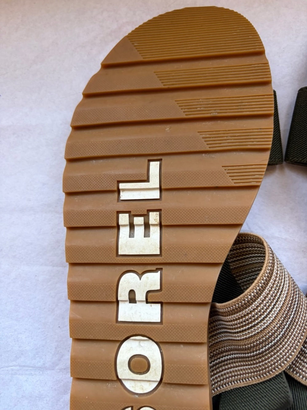Sorel Women’s Ella II Strap Sandals Olive Green/Gum Size 10.5 - Picture 13 of 15